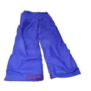 Columbia 7/8 snow pants purple blue girls adjustable waist